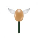 Egg Fly Wing Lollipop Sweet Realistic Design  Illustration Stock Photo