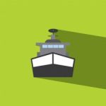 Battleship Flat Icon   Illustration Stock Photo