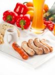 Selection Of All Main Type Of German Wurstel Saussages Stock Photo