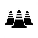 Traffic Cones Icon  Illustration On White Background Stock Photo