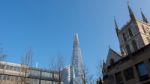 View Of The Shard And Southwark Cathedral Stock Photo