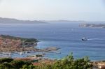 View Down To Palau In Sardinia Stock Photo