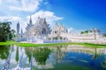 Chiang Rai, Thailand - Octuber 20 , 2016: Wat Rong Khun Temple (white Temple) In Chiang Rai, Thailand Stock Photo