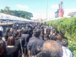 Buriram, Thailand - October 26, 2017 : Mourners Lay Flowers As A Stock Photo