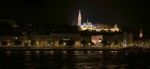 Matthias Church Illuminated At Night In Budapest Stock Photo