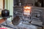 Interior Of Llwyn-yr-eos Farmstead At St Fagans National History Stock Photo