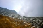 Sulfur Fumes From The Crater Of Kawah Ijen Volcano In Indonesia Stock Photo