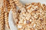 Bowl Of Muesli For Breakfast Stock Photo