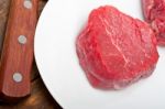 Raw Beef Filet Mignon Stock Photo