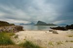 Norway Coast. Ocean Beach. Vacation In Norway Stock Photo