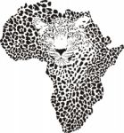 Symbol Africa In Leopard Camouflage Stock Photo