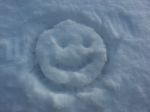 Snow Smiley Stock Photo