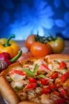 Close Up Of Sea Food Pizza Stock Photo