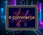 Ecommerce Word Means Sell Trade And Online Stock Photo