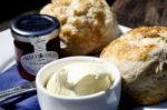 Cornish Cream Tea Stock Photo