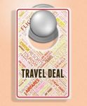 Travel Deal Indicates Promotion Bargains And Sale Stock Photo