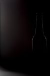 Contour Of Dark Beer Bottle Stock Photo