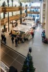 Christmas Fair In The Millennium Centre In Cardiff Stock Photo