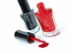 Red Nail Varnish Stock Photo