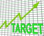 Target Chart Graph Shows Hit Or Hitting Targets Stock Photo