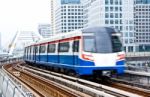 Sky Train In Bangkok Stock Photo