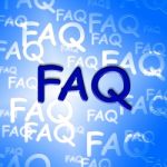 Faq Words Indicate Frequently Asked Questions And Advice Stock Photo