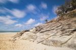 Cylinder Beach On Stradbroke Island, Queensland Stock Photo