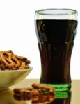 Pretzel And Soda Stock Photo