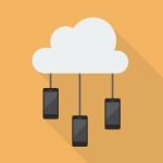 Cloud Computing Smartphone Network Stock Photo