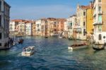 View Down The Grand Canal Venice Stock Photo