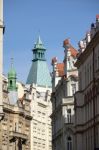 View Down Maiselova Street In Prague Stock Photo