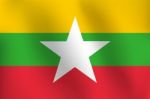 Flag Of Burma -  Illustration Stock Photo