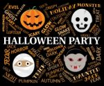 Halloween Party Shows Parties Celebration And Ghosts Stock Photo