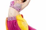 Belly Dancer Performing, Arabic Tradition Stock Photo