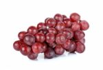 Red Grape Isolated On The White Background Stock Photo