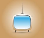 Vintage Television Stock Photo