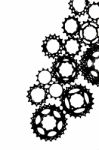 Bicycle Cassette On Silhouette Stock Photo