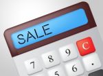 Sale Calculator Represents Calculate Retail And Reduction Stock Photo