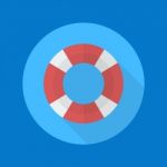 Swimming Ring Flat Icon Stock Photo