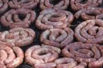 Traditional Meat Grilled On The Grill In The Argentine Countryside Stock Photo