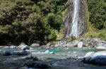 Thunder Creek Falls Stock Photo