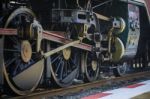 Iron Wheels Of Stream Engine Locomotive Train On Railways Track Perspective To Golden Light Forward Use For Old And Classic Period Land Transport And Retro Vintage Style Background
Image Id:246972886 Stock Photo