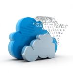 Cloud Computing Downloading Stock Photo