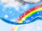 Background Rainbow Represents Valentine's Day And Abstract Stock Photo