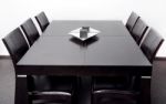 Modern Dining Table Stock Photo