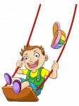 Kid On Swing Stock Photo