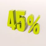 Percentage Sign, 45 Percent Stock Photo