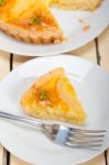 Fresh Pears Pie Dessert Cake Stock Photo