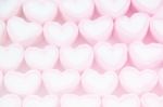 Pink Heart Shaped Marshmallows Stock Photo