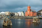 Pierhead And Millenium Centre Buildings Cardiff Bay Stock Photo